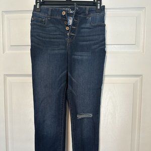 Time & Tru Jeans button front with rolled cuff bottom